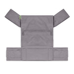 portabebè mhug mei tai collezione Monocolore modello Foggy fondo bavero e bottoni a pressione grigi visione in pianta del portabebè