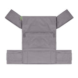 portabebè mhug mei tai collezione Monocolore modello Foggy fondo bavero e bottoni a pressione grigi visione in pianta del portabebè