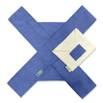 Portabebè Mhug Travel London XL colore Blu Cina in pianta con custodia ripiegato misura cm 15x15 ideale per essere riposto in borsetta e facile da indossa in un solo gesto come una T-shirt